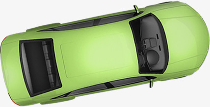 绿色汽车立体平面图